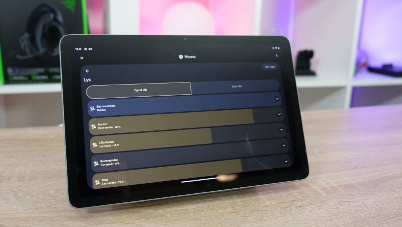 Google Pixel Tablet Hub Mode Home lysstyring.JPG